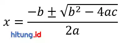 Kalkulator Persamaan Kuadrat dengan Rumus abc